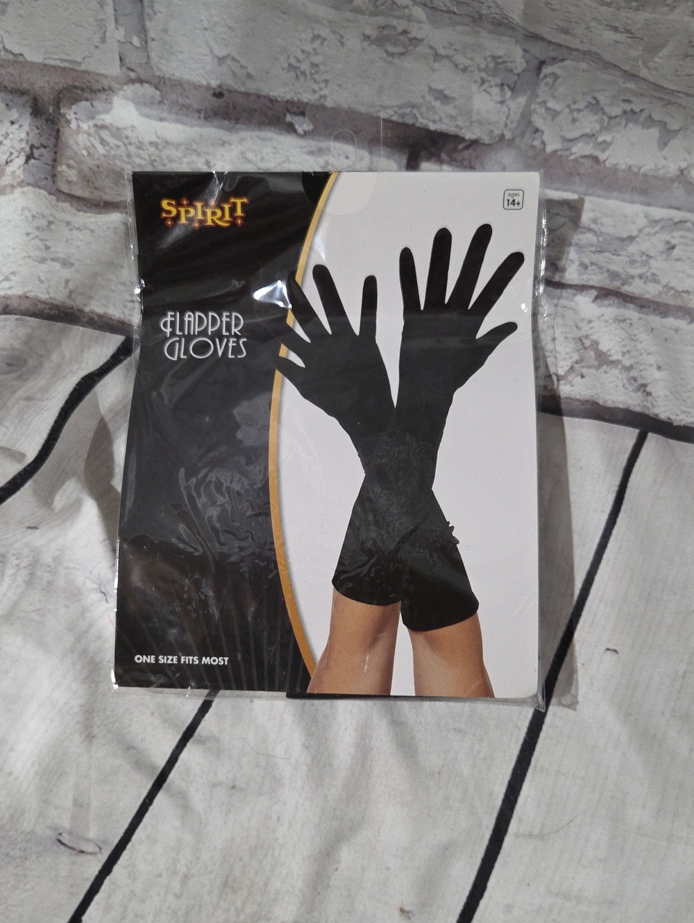 Spirit Black Flapper Gloves - Vintage Costume Accessory
